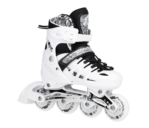 Nils Extreme Łyżworolki 4w1 NH10905 rozm. S (31-34) Białe LED - 1121592 - zdjęcie 2